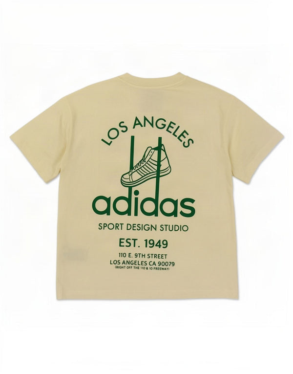 Adidas Mens Loose Fit Graphic T-Shirt Top XS Jaune Coton