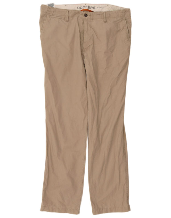 Dockers Pantalon Chino Droit Homme W38 L34 Beige Coton