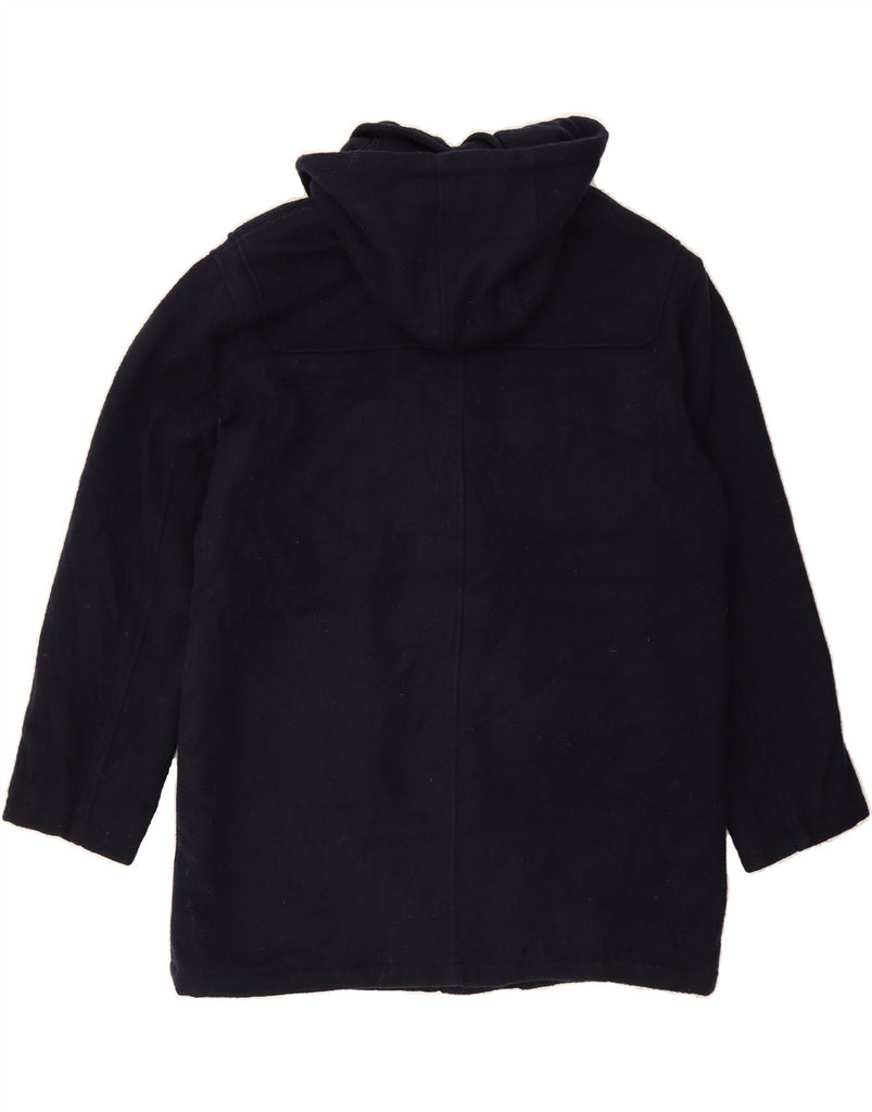 VAN HEUSEN Mens Hooded Duffle Coat UK 40 Large Navy Blue Wool Vintage Van Heusen and Second-Hand Van Heusen from Messina Hembry 