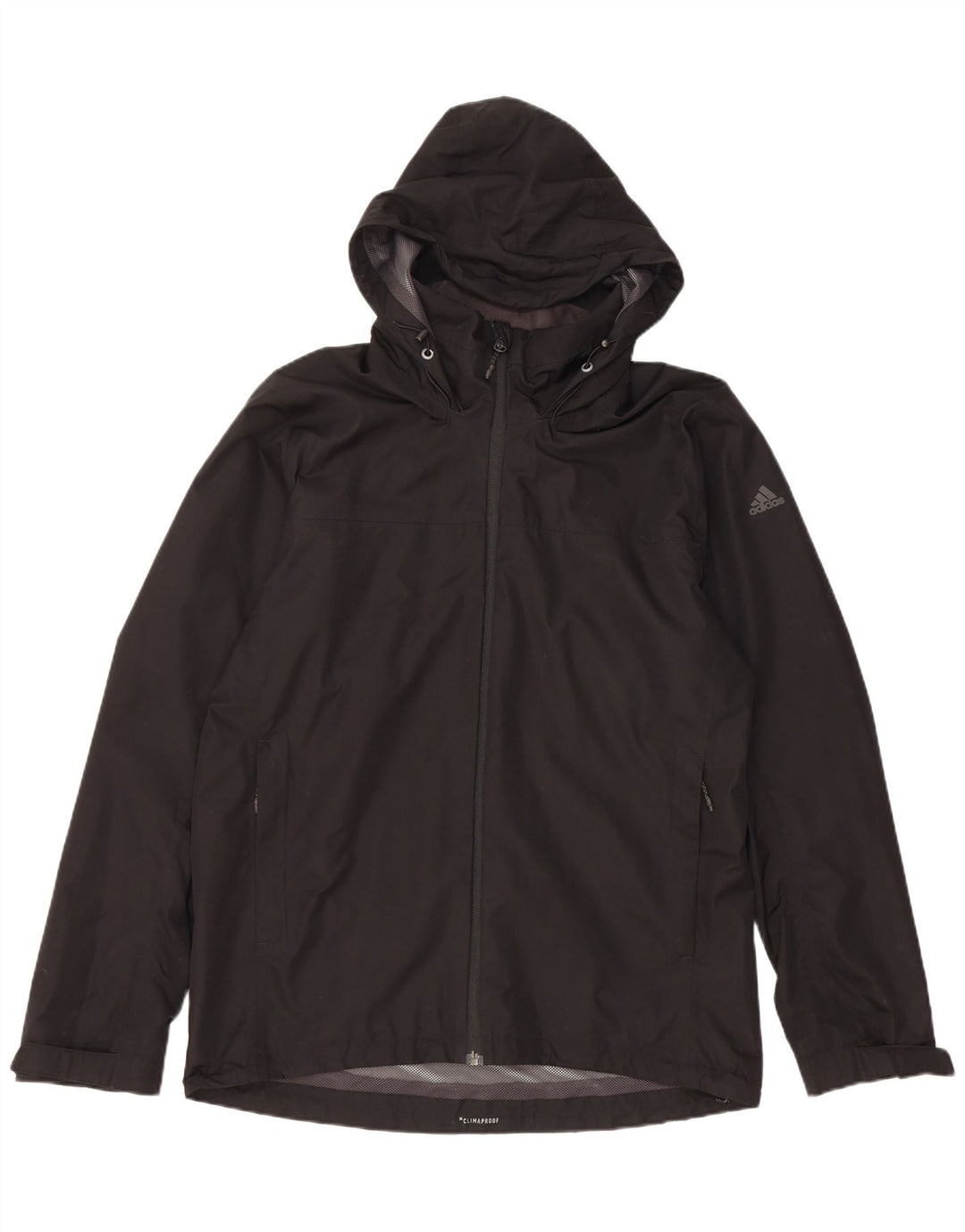 Adidas Veste de pluie à capuche Clima Proof pour homme UK 40/42 Polyester noir moyen