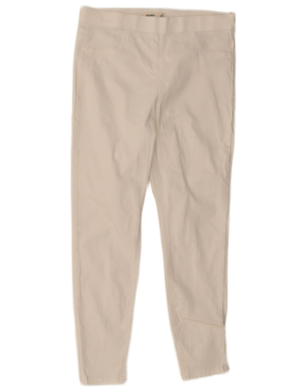 Marks & Spencer Pantalon court décontracté pour femme UK 12 Medium W30 L25 Blanc