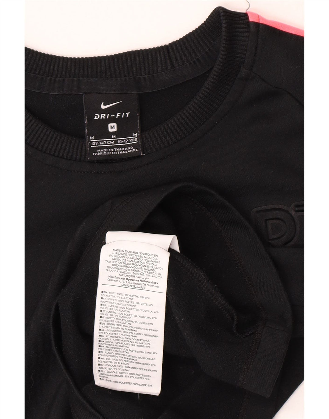 Nike Garçon Dri Fit Graphic Sweatshirt Jumper 10-11 ans Noir Moyen