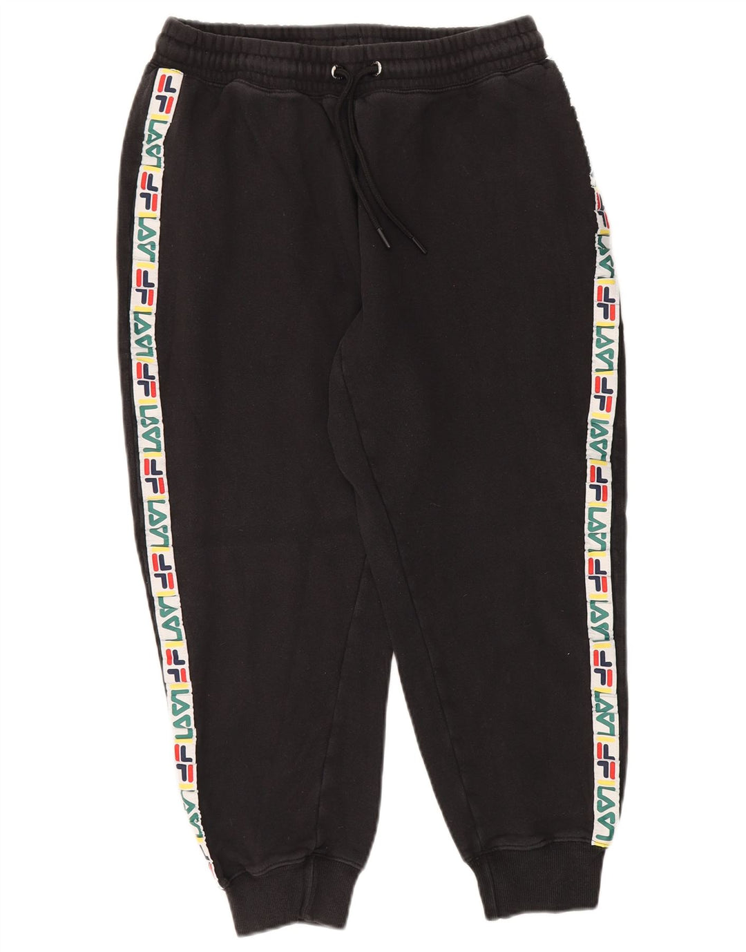 Fila Pantalon de Survêtement Graphique Joggers Homme Noir Moyen Coton