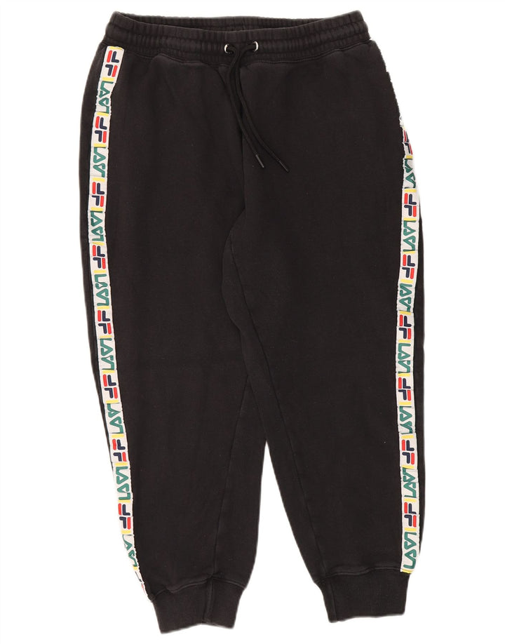 Fila Pantalon de Survêtement Graphique Joggers Homme Noir Moyen Coton