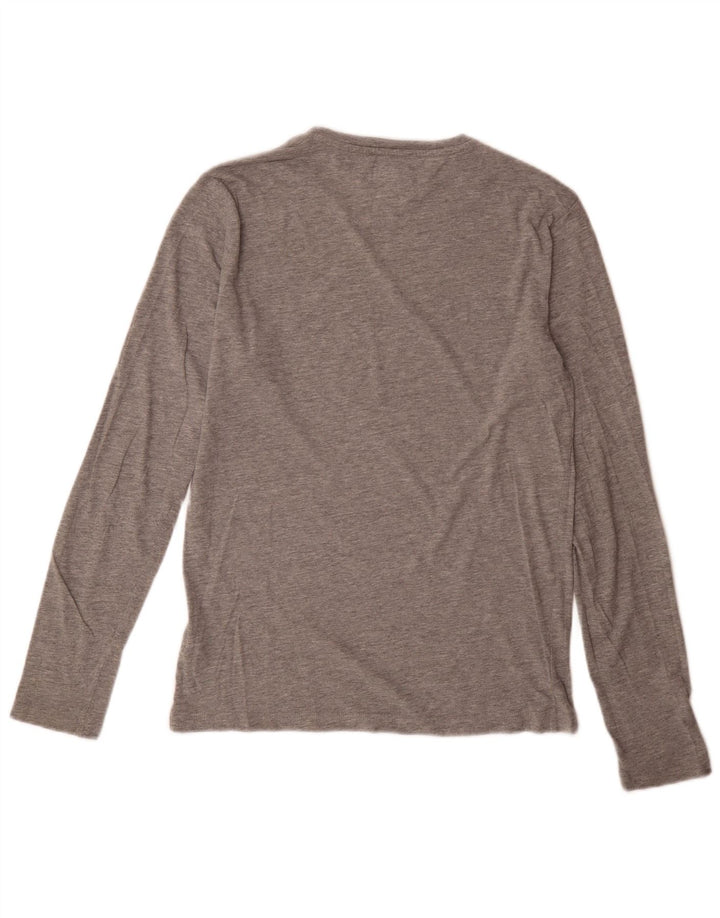 Tommy Hilfiger Haut à manches longues pour homme en coton moucheté gris petit