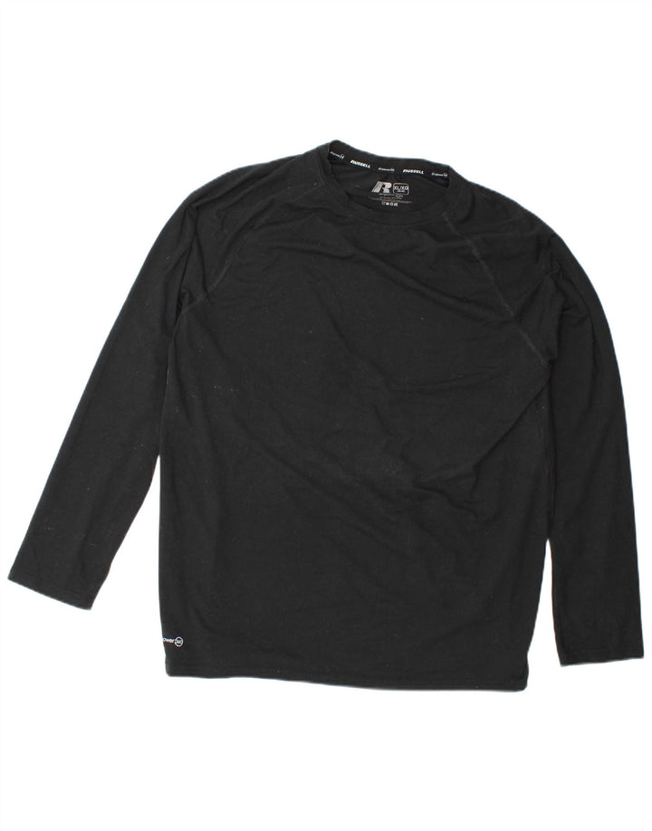 RUSSELL ATHLETIC Haut Dri-Power Homme Manches Longues XL Noir Polyester