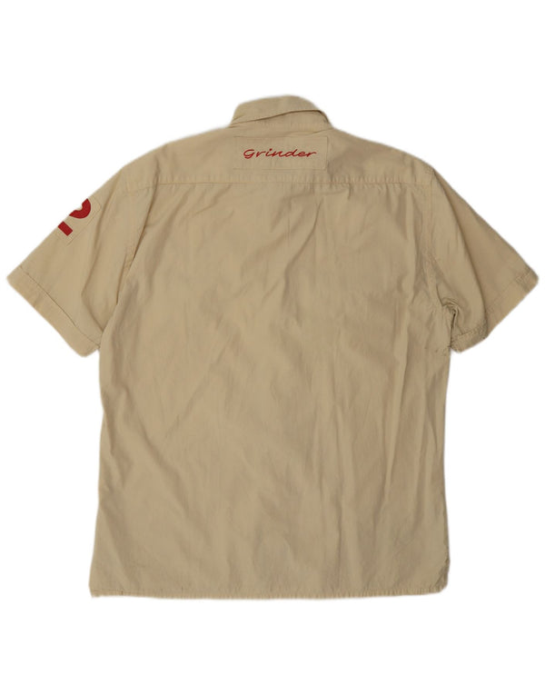 North Sails Chemise graphique à manches courtes pour homme XL en coton beige