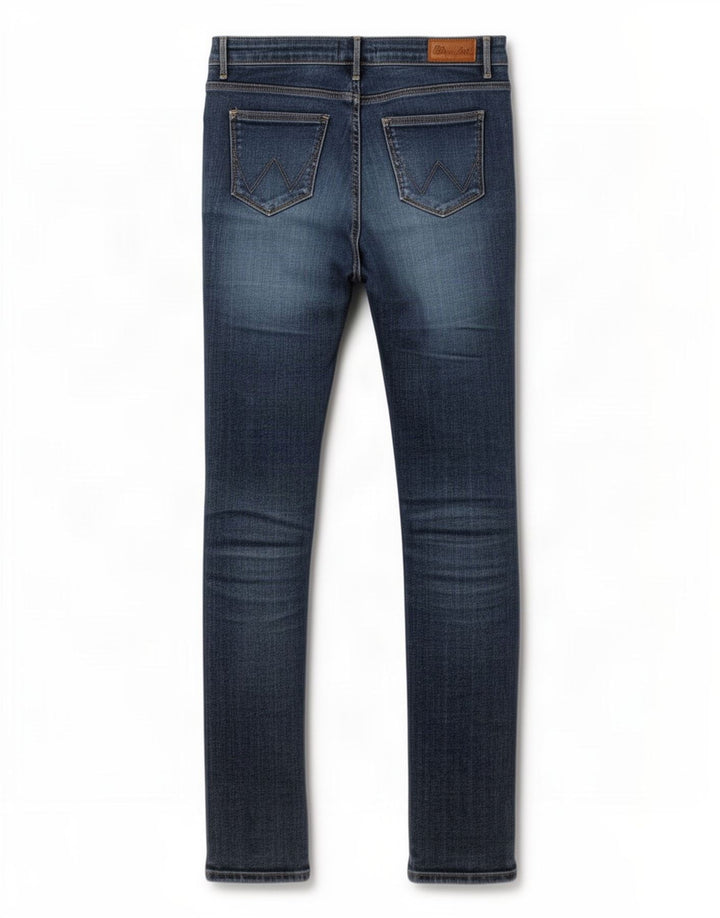 Wrangler Jean Slim Femme W26 L32 Bleu Coton