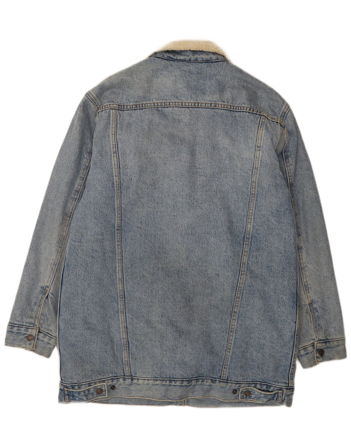 Levi's Veste Sherpa Denim Femme UK 38 Bleu Moyen Coton