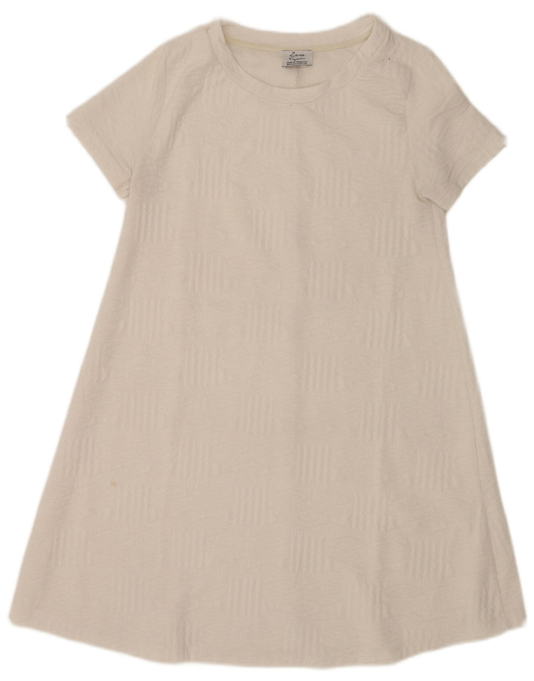 Zara Femme Trafaluc Robe A-Line UK 12 Moyen Blanc