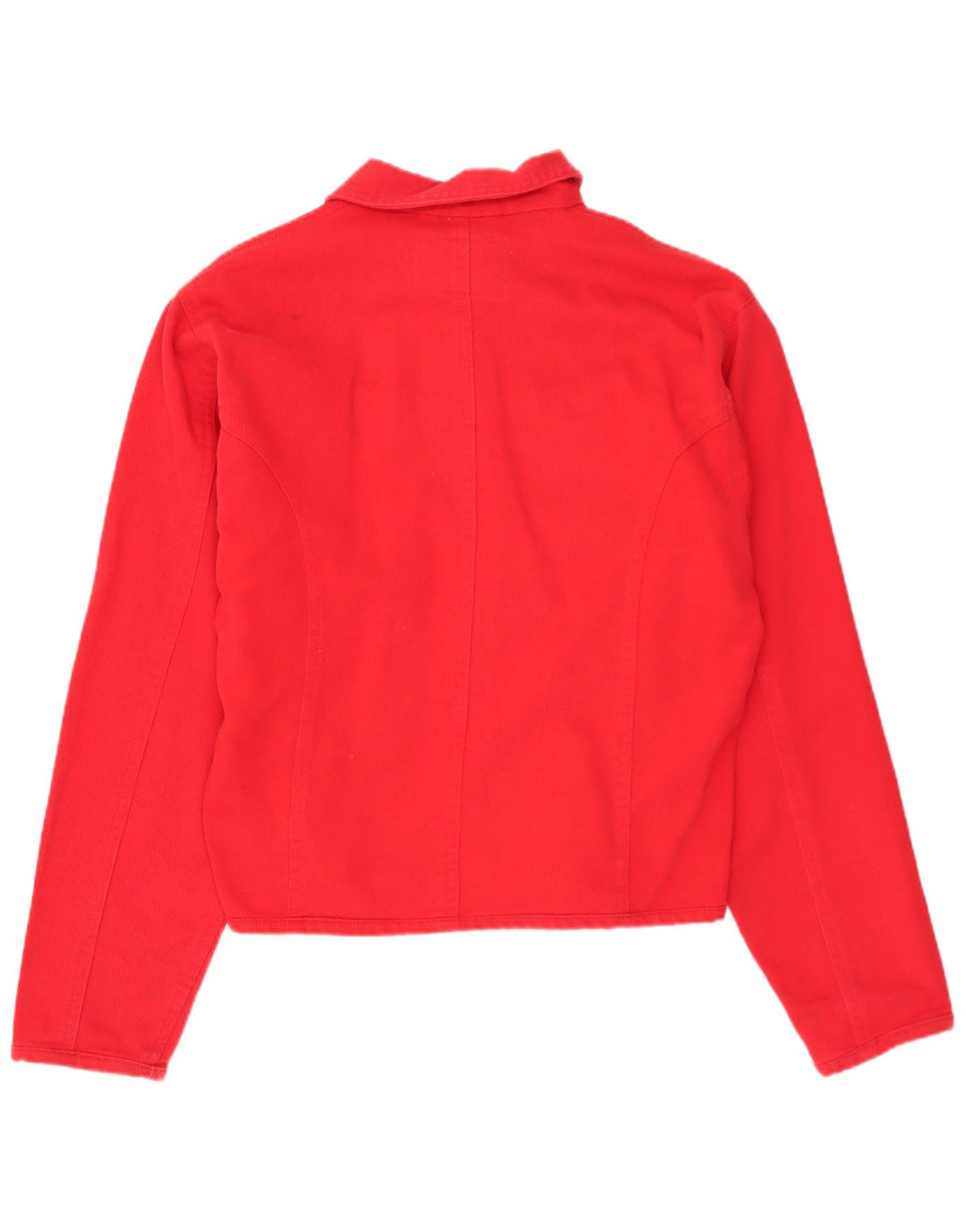 VINTAGE Femme Crop Bomber Jacket UK 14 Grand Coton Rouge