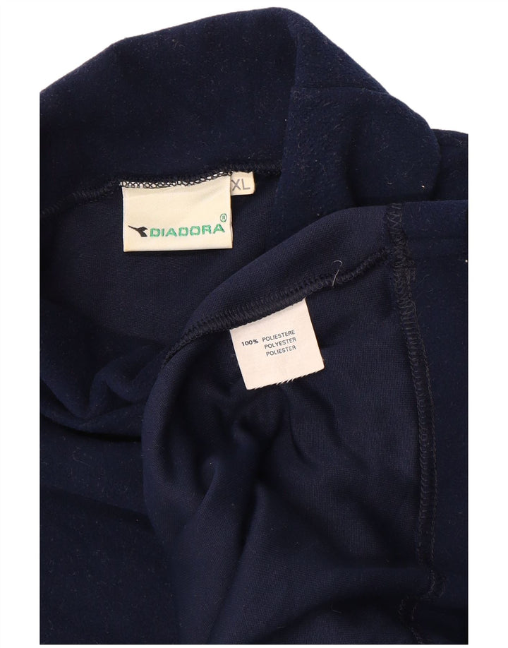 DIADORA Pull Polaire Homme XL Bleu Marine Polyester