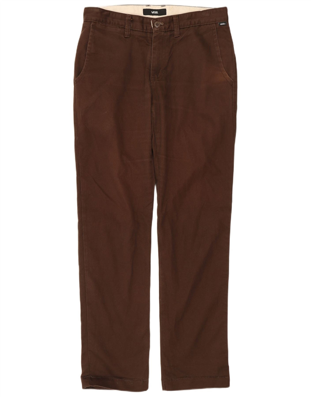 VANS Pantalon Chino Droit Femme W30 L30 Marron Coton