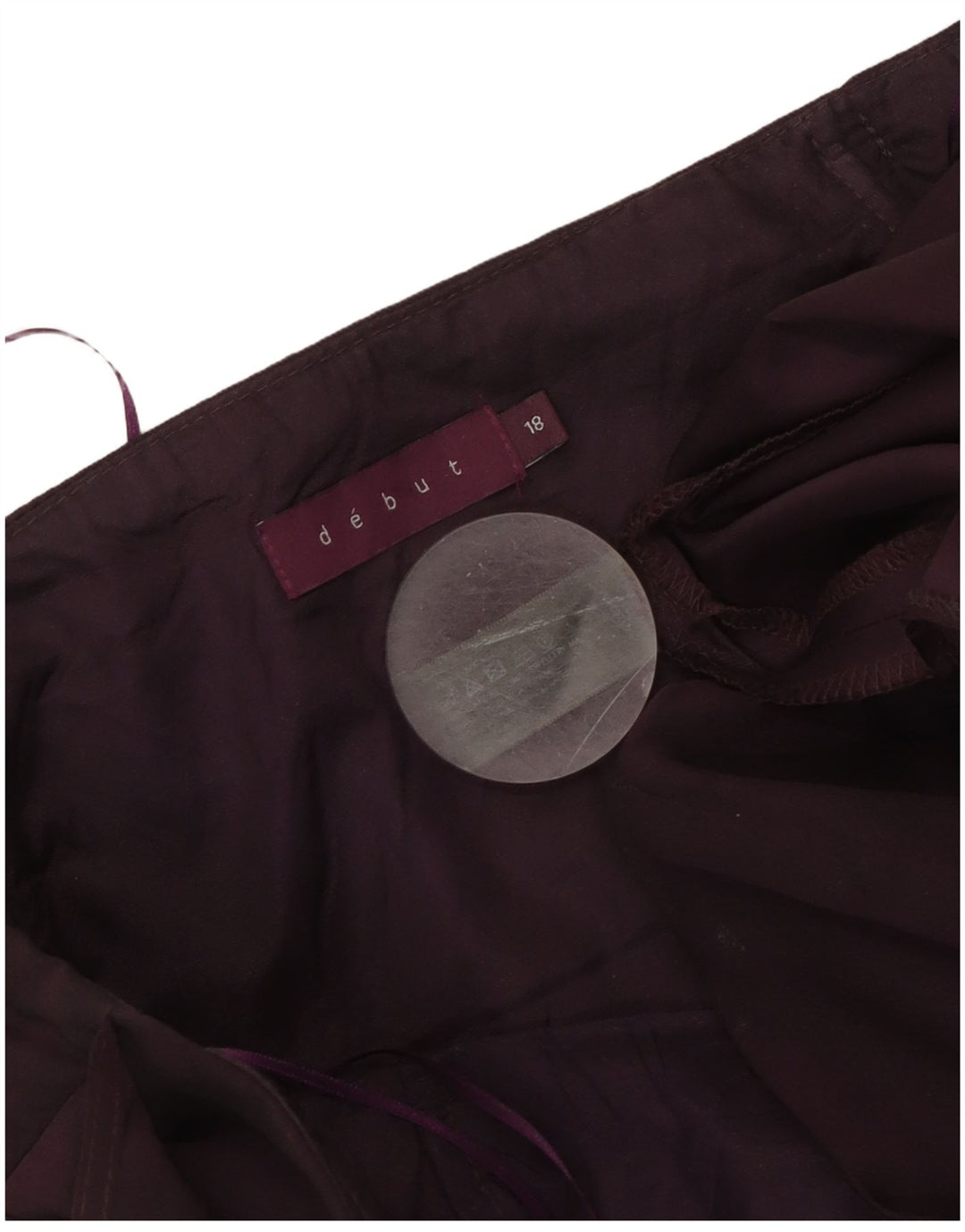 DEBUT Robe Maxi Bustier Femme UK 18 XL Violet Polyester