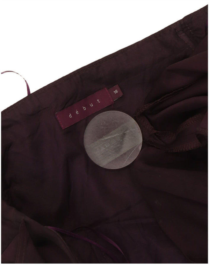 DEBUT Robe Maxi Bustier Femme UK 18 XL Violet Polyester