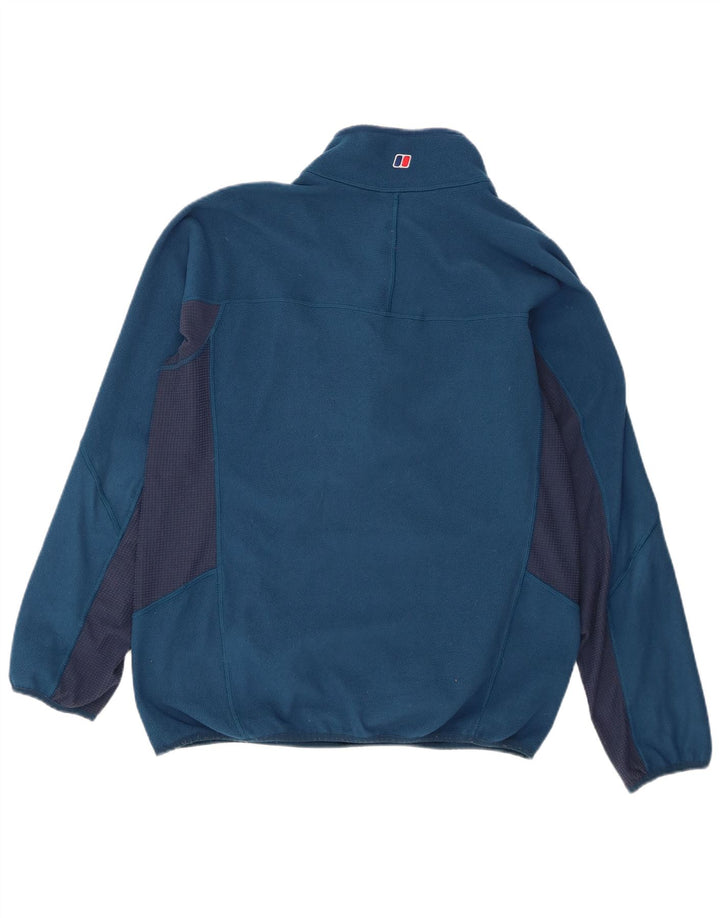 Berghaus Pull polaire à col zippé pour homme Large Bleu Colorblock Polyester