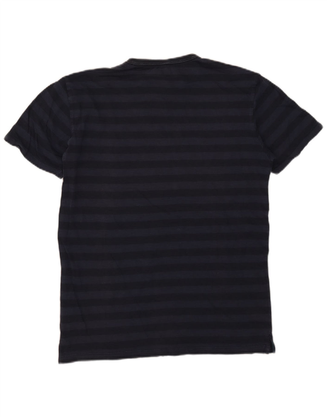 SUN68 T-Shirt Homme Coton Rayé Bleu Marine Moyen