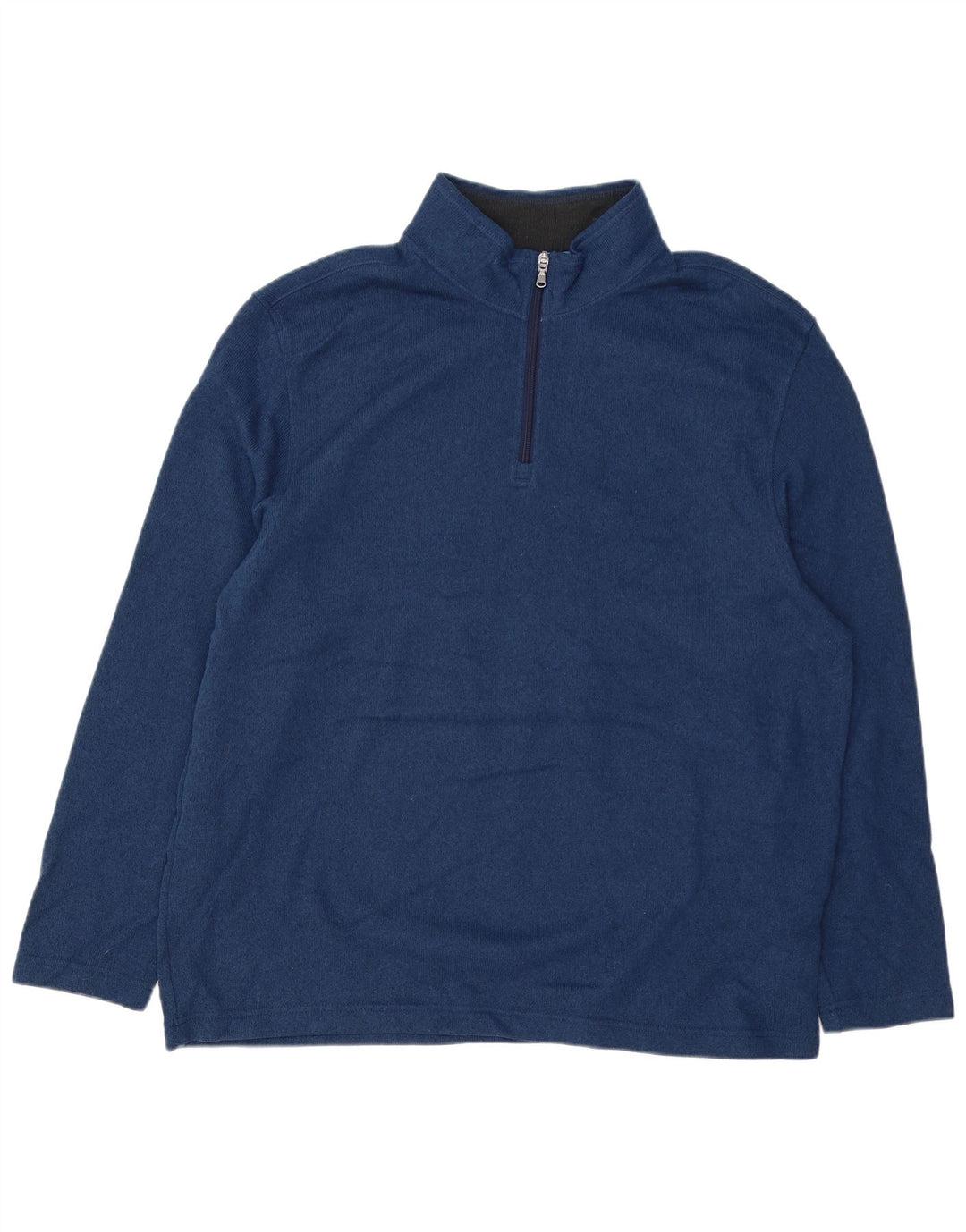 IZOD Sweat-Shirt Col Zippé Homme 2XL Bleu Marine Moucheté Polyester