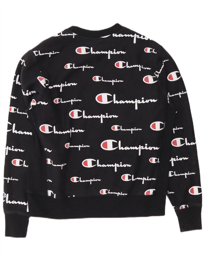 Champion Sweat-shirt graphique pour homme en coton noir Taille L