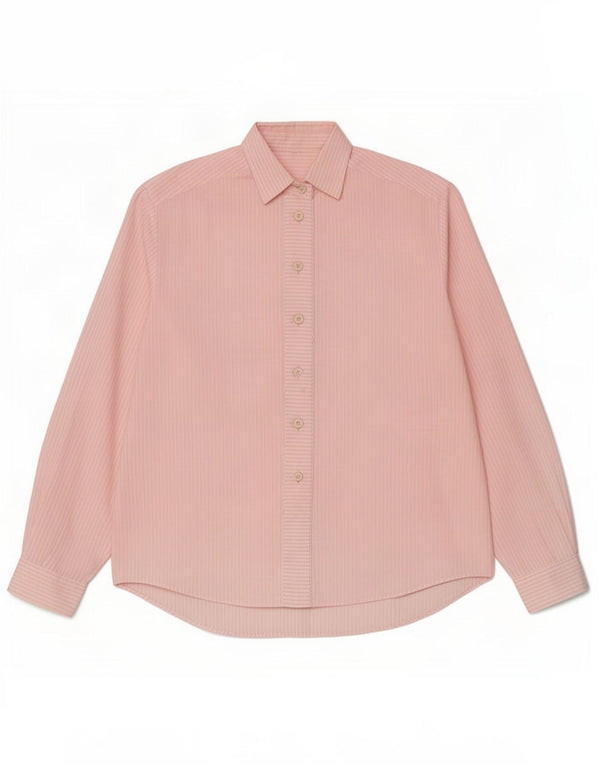 chemise femme vintage UK 18 XL Coton à fines rayures roses