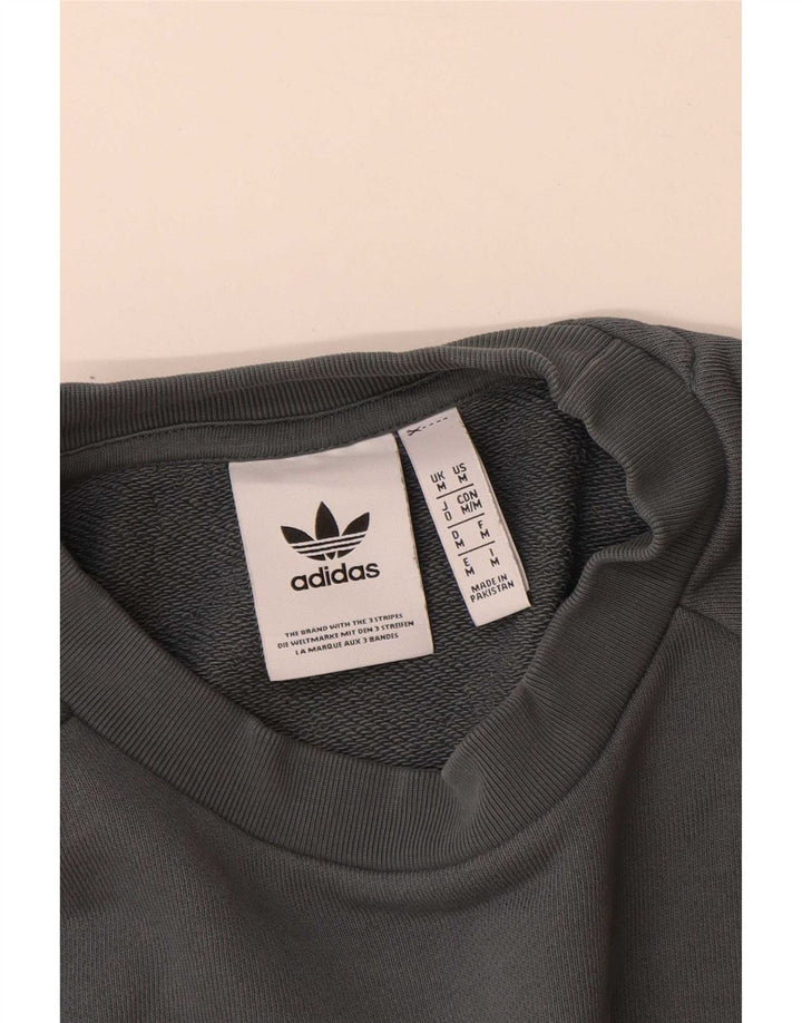 Adidas Sweat-shirt graphique pour homme en coton gris moyen