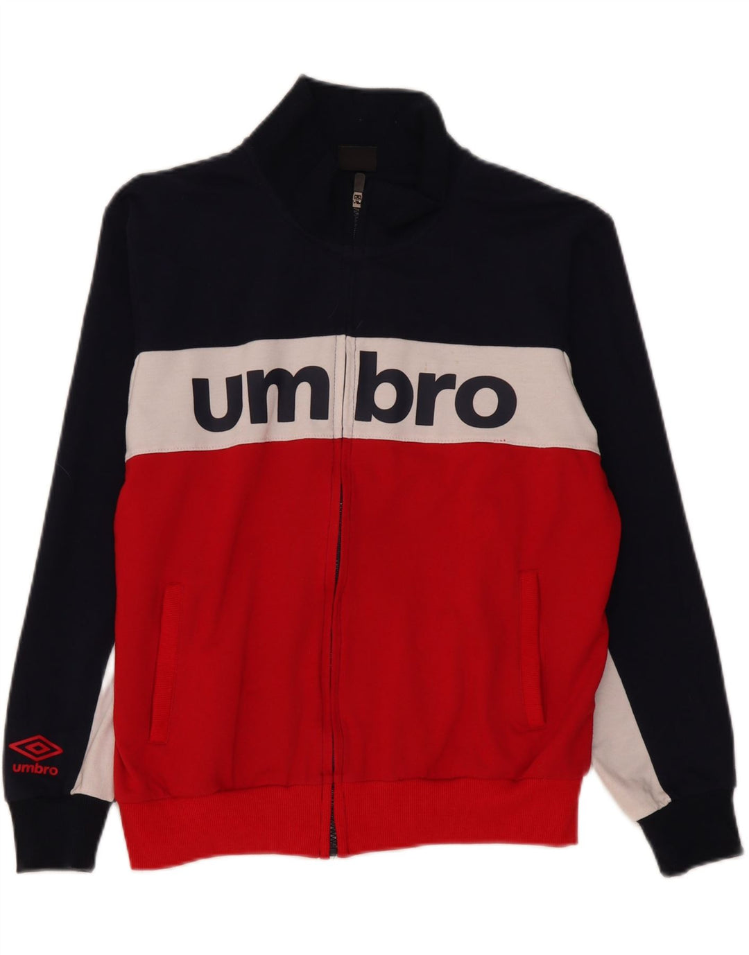Umbro Veste de Survêtement Graphique Homme Bleu Marine Moyen Coton Colorblock
