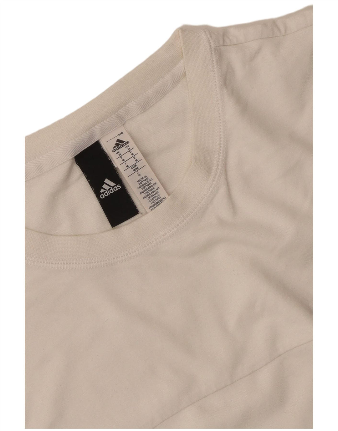 Adidas T-shirt pour homme en coton color block blanc moyen
