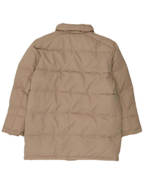 Fay Manteau rembourré à capuche pour homme UK 40 Large Beige Polyester