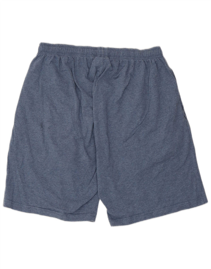 Puma Short de sport pour homme en coton moucheté bleu marine Taille L