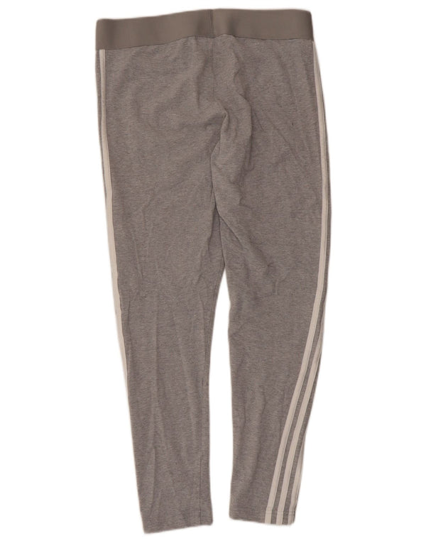 Adidas Legging court pour femme UK 16/18 Large Gris Coton