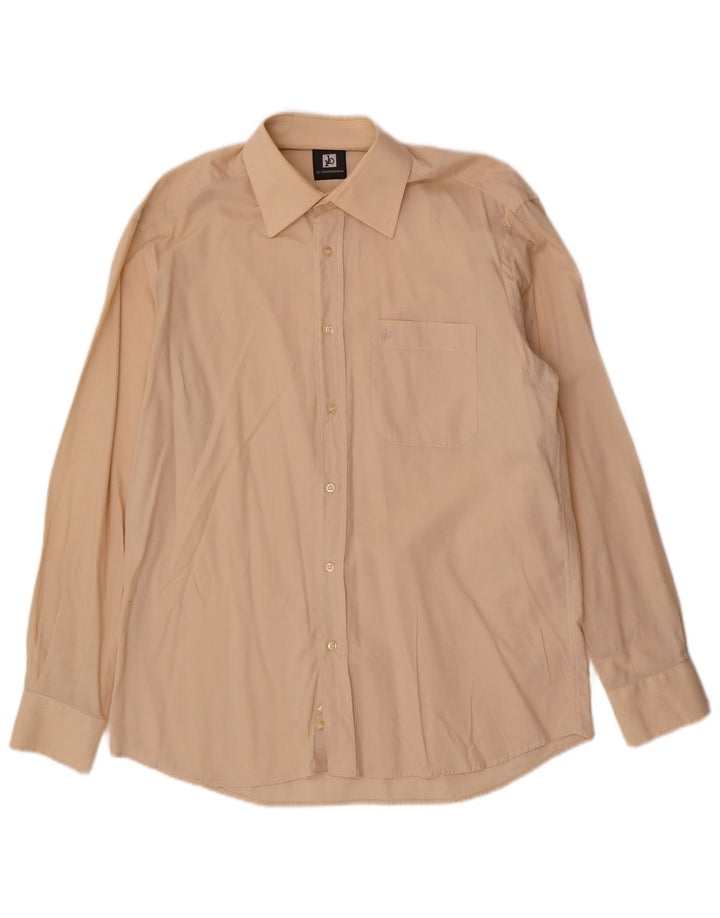 Roccobarocco Chemise Homme Taille 15 1/2 39 Coton Beige Moyen