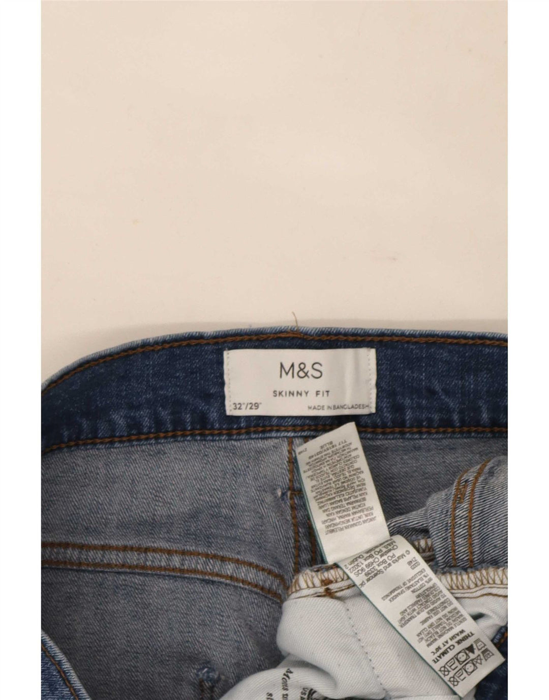 Marks & Spencer Jean skinny homme W32 L29 bleu coton