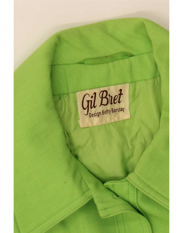 Gil Bret Veste Bomber Courte Femme UK 14 Grand Vert Polyester