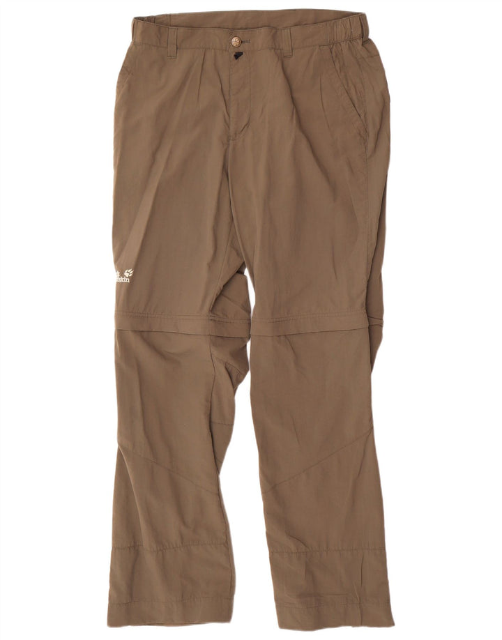 Jack Wolfskin Pantalon décontracté droit W36 L33 Beige Polyamide