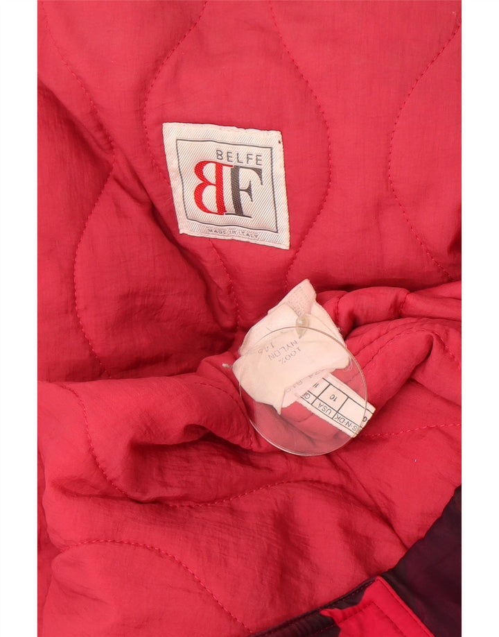 Belfe & Belfe Veste de ski surdimensionnée pour femme UK 16 Large Rose Floral Nylon