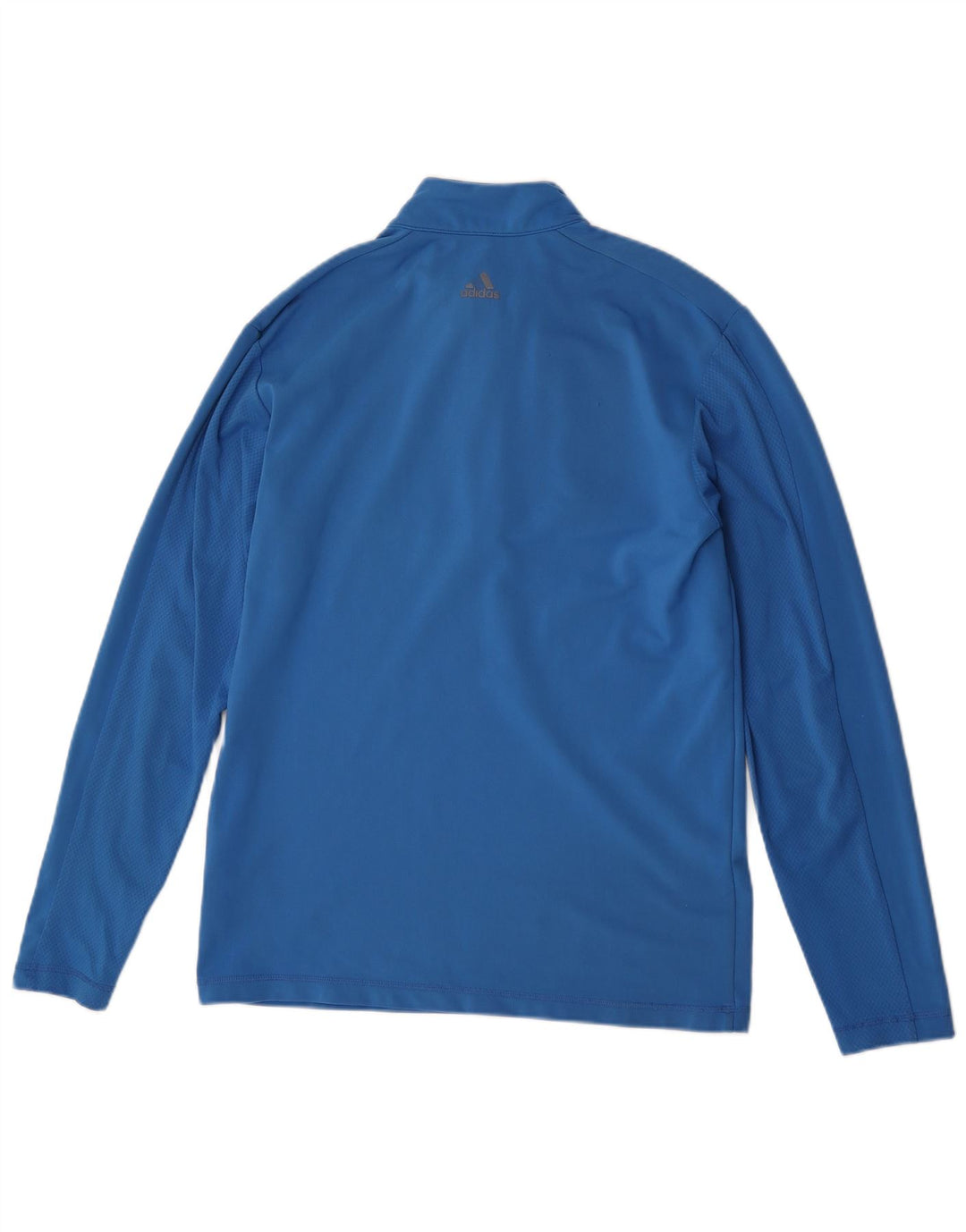 Adidas Homme Climalite Zip Neck Pull Survêtement Haut Bleu Moyen Polyester