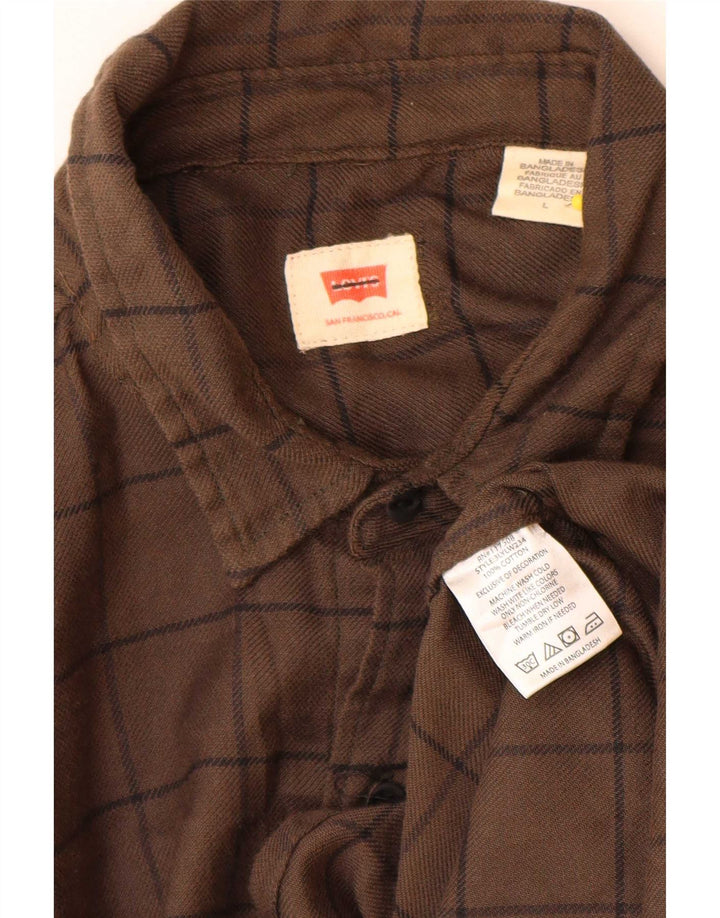 Levi's Chemise Flannel Homme Marron Carreaux Coton