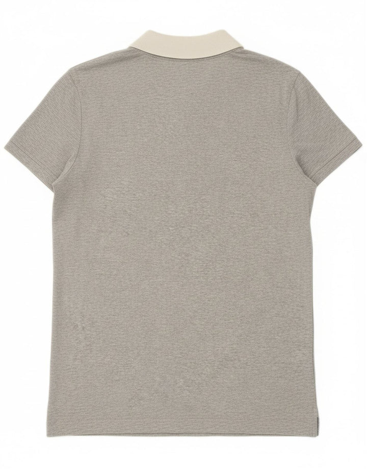 CALVIN KLEIN JEANS Mens Polo Shirt Large Grey Colourblock