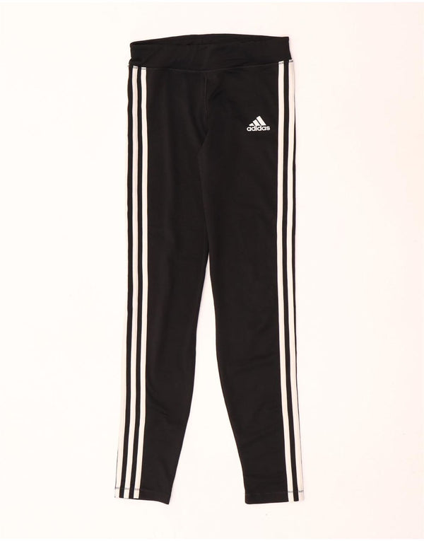 Adidas Girls Climalite Leggings 13-14 Years Large Black Polyester