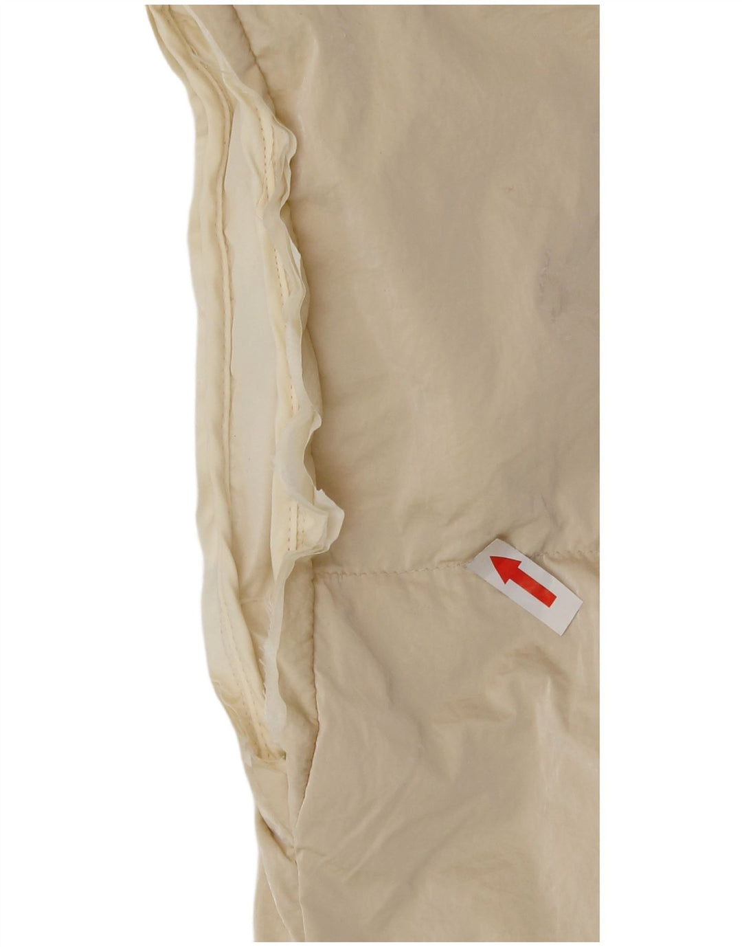 Zara Femme Gilet Long Rembourré Oversize UK 10 Petit Polyester Beige