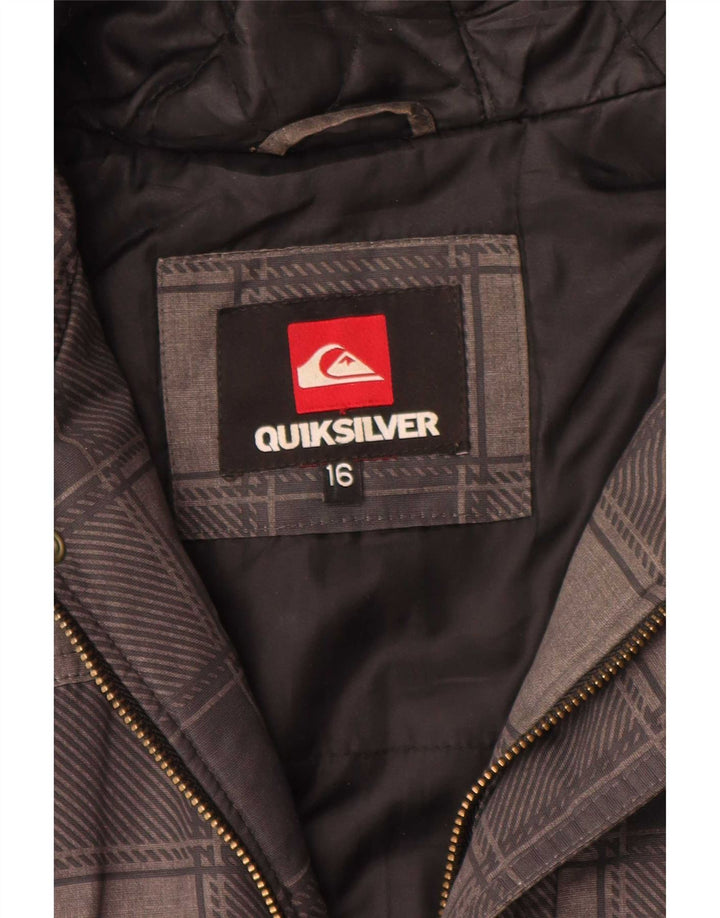 Quiksilver Bomber à capuche garçon 15-16 ans gris carreaux polyester
