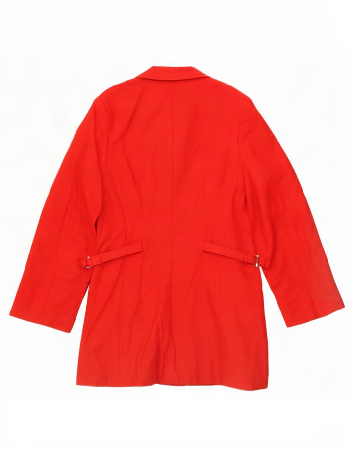vintage Femme 4 Bouton Blazer Veste UK 14 Rouge Moyen