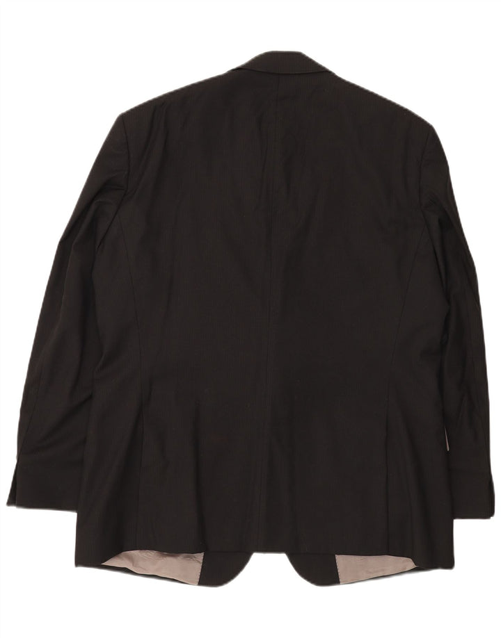 HUGO BOSS Mens 2 Button Blazer Jacket IT 54 2XL Black Viscose