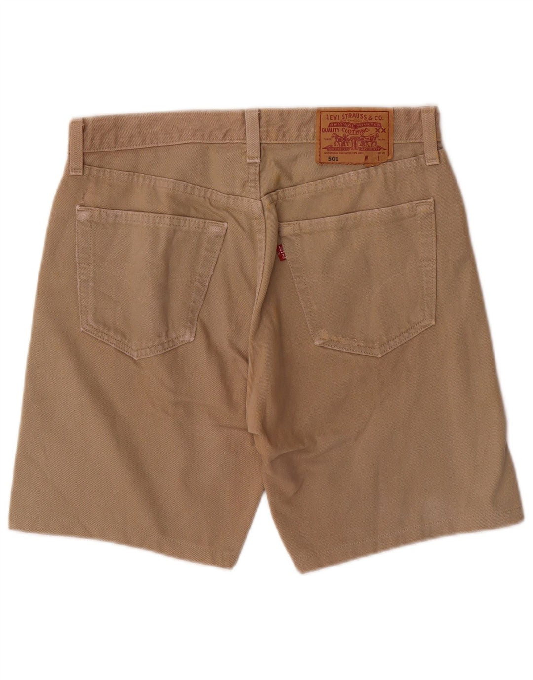 LEVI'S Short en Jean 501 Homme W32 Beige Moyen Coton