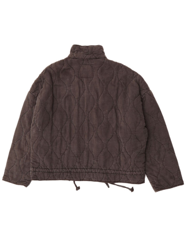 Zara Veste matelassée surdimensionnée pour femme UK 14 Polyester noir moyen