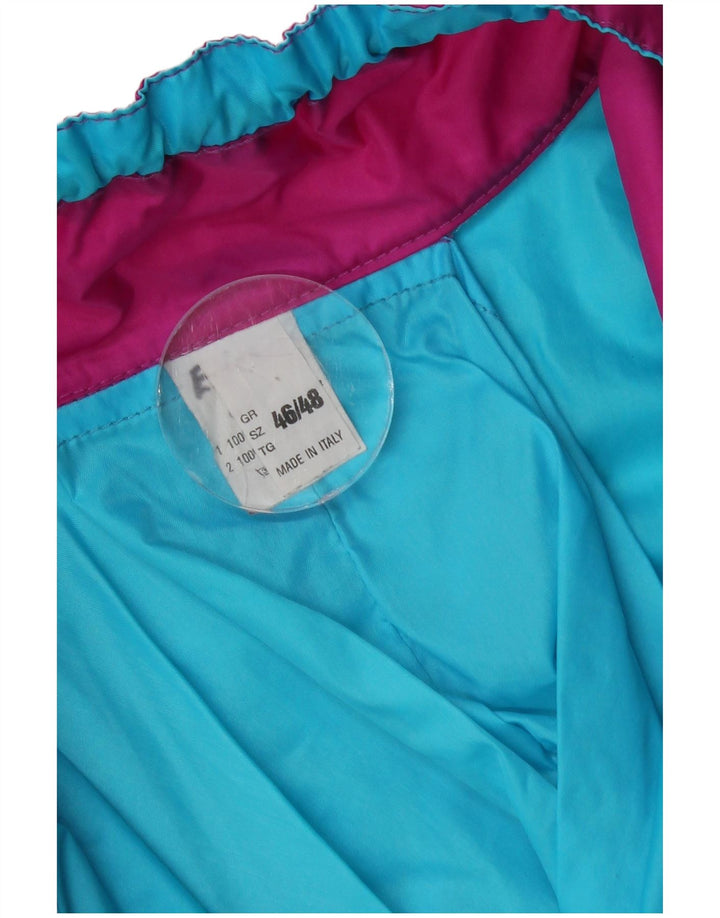 veste de ski graphique homme vintage UK 46/48 2XL Bleu Colourblock Polyamide
