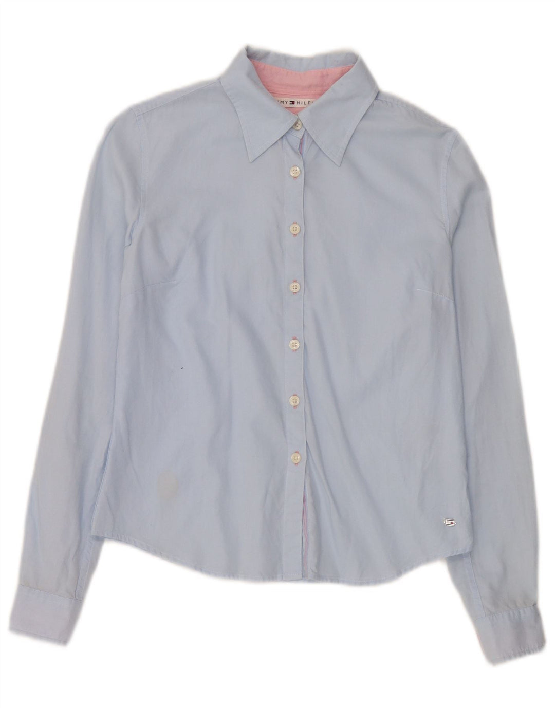 Tommy Hilfiger Chemise Femme US 4 Small Bleu Coton