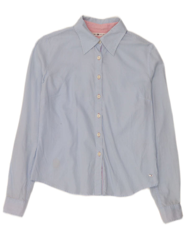 Tommy Hilfiger Chemise Femme US 4 Small Bleu Coton
