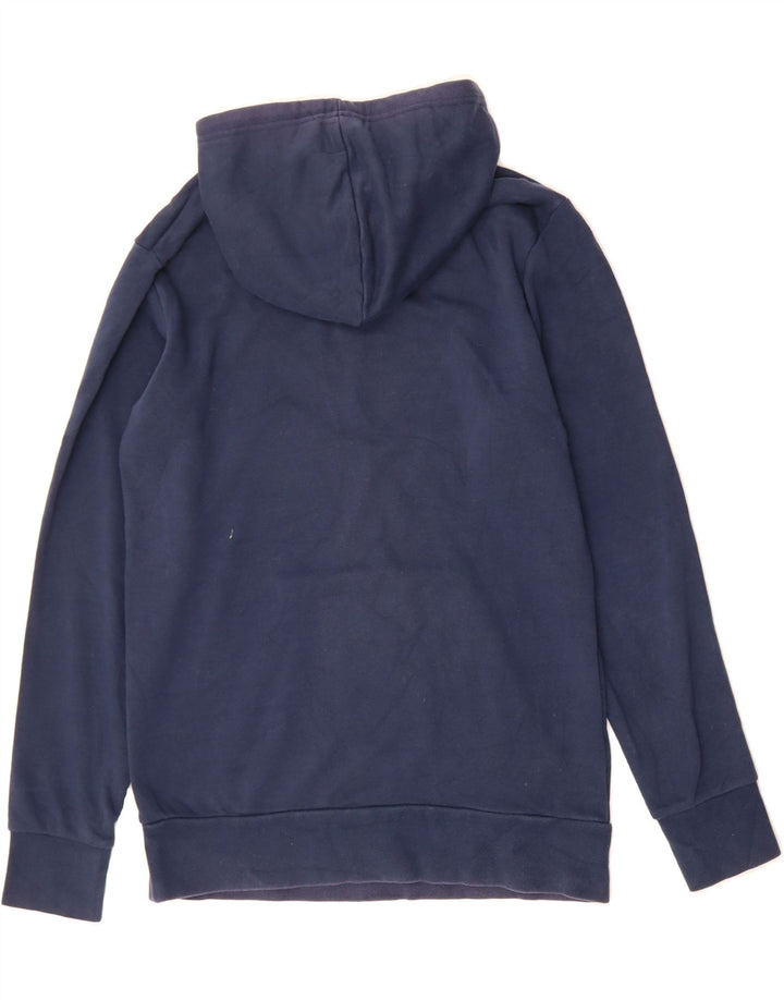 ADIDAS Mens Graphic Hoodie Jumper Medium Navy Blue Vintage Adidas and Second-Hand Adidas from Messina Hembry 
