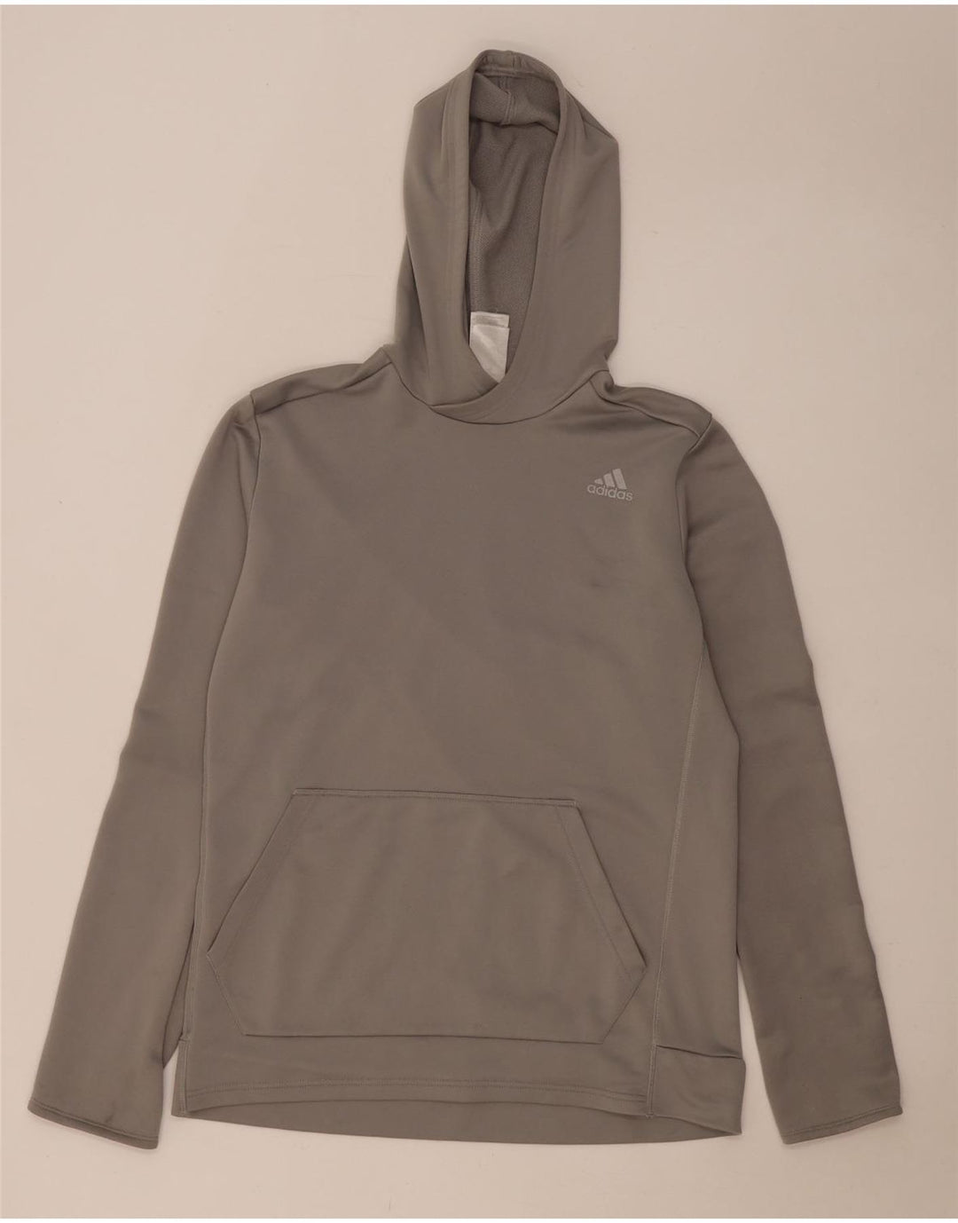 ADIDAS Pull à Capuche Climalite Homme Gris Moyen Polyester